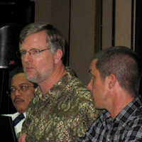 Fealy (ANU), Sukma (CSIS) and Wilson (Murdoch University) at 2008 book launch